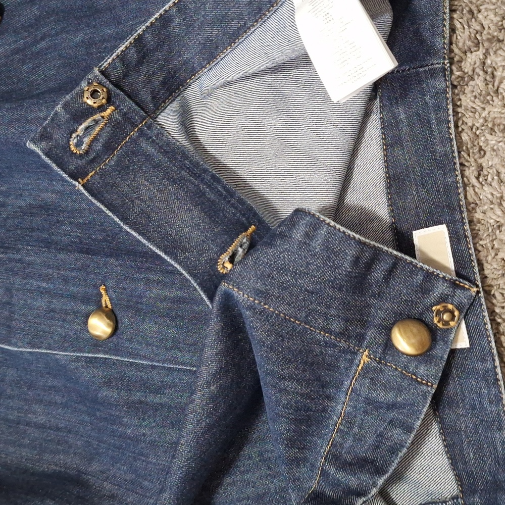 Michael Kors denim button-up mini skirt - 12 - dark blue - Picture 3 of 7